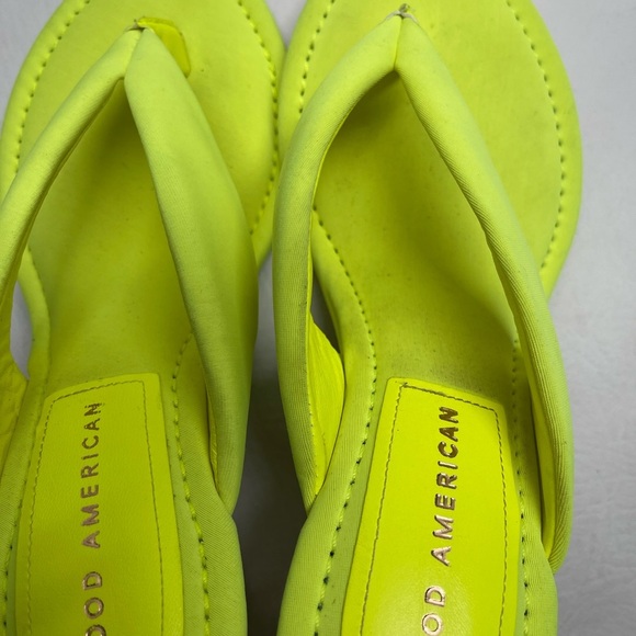 Good American Cinder-F*cking-Rella Pointed Toe Sandal Acrylic Heels greenyellow - Picture 3 of 7